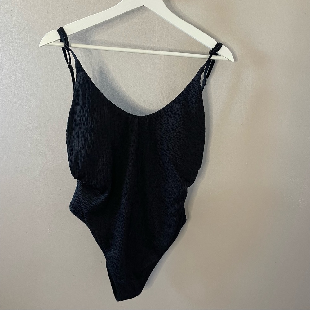 Aerie Black One-Piece Swimsuit Large